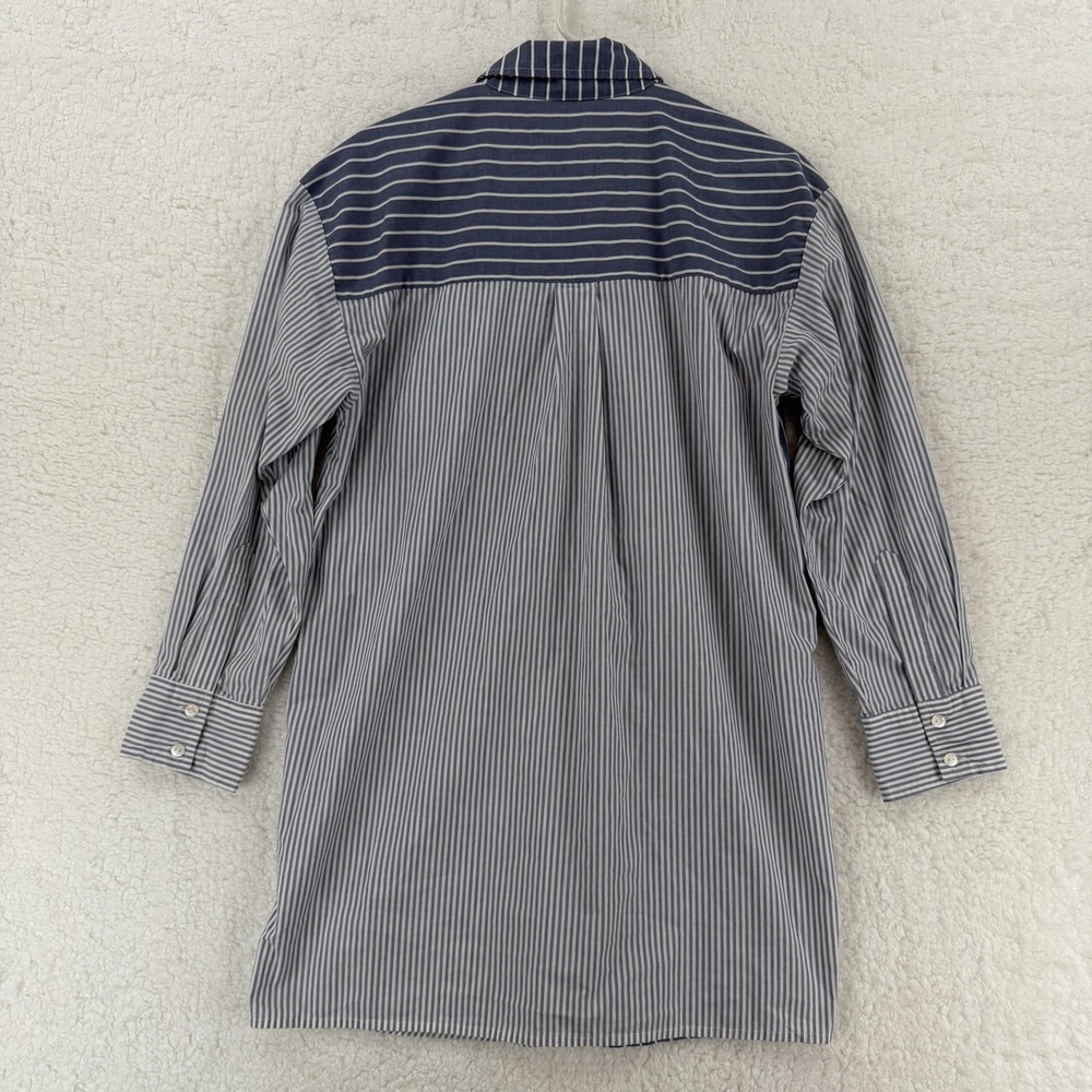 Abercrombie & Fitch Shirt Dress Womens Small Blue Stripe Button Tunic Minimalist - Picture 2 of 7